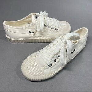 NWOT Gola Classic White Cadet Sneakers, Canvas, White - Womens Size 7